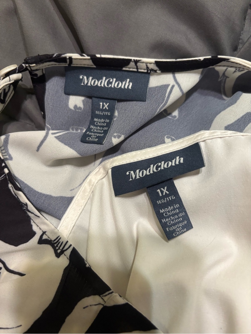 ModCloth Elephant Day Parade Shift Dress – Size 1X– Black & White – Lined - Picture 5 of 5